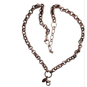 Origami Owl Rose Gold Tone Lobster Claw Oval Tag Chain Necklace, 19" Long M881